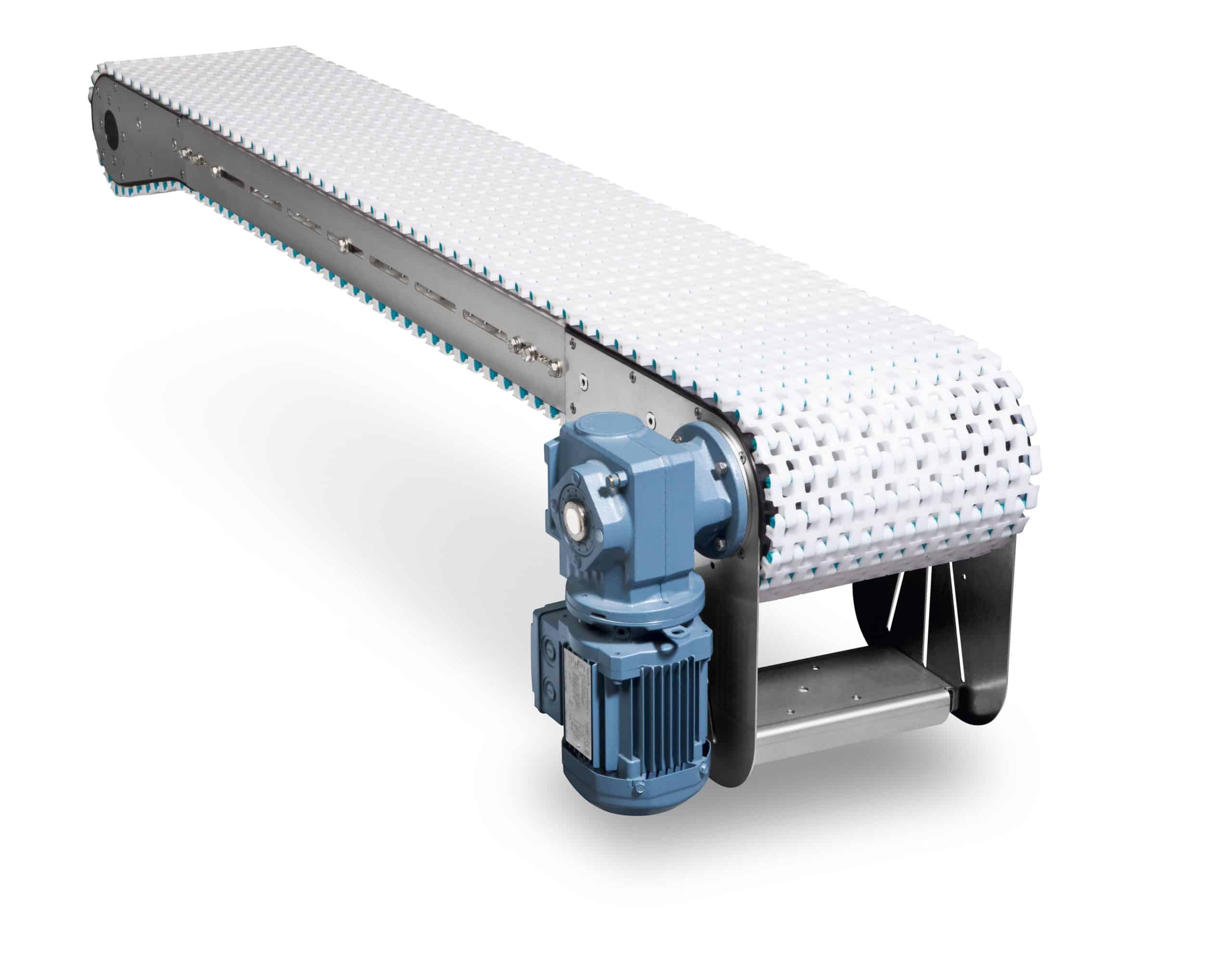 Plastic chain outlet conveyors